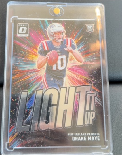 2024 Donruss Optic #7 Drake Maye Light It Up Rookie — front