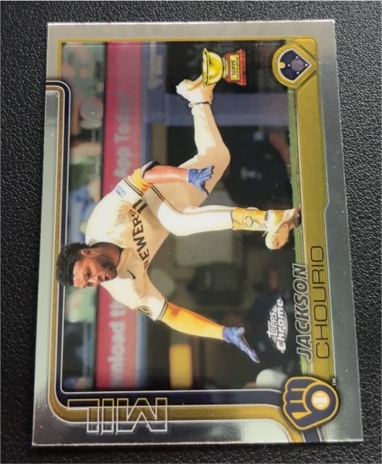 2025 Topps Chrome #262 Jackson Chourio Milwaukee Brewers — front