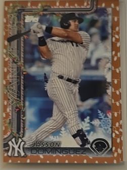 2025 Topps Holiday #H10 Jasson Dominguez — front