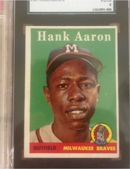 1958 Topps #30 Hank Aaron — front