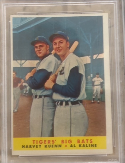 1958 Topps #304 Tigers' Big Bats Harvey Kuenn / Al Kaline — front