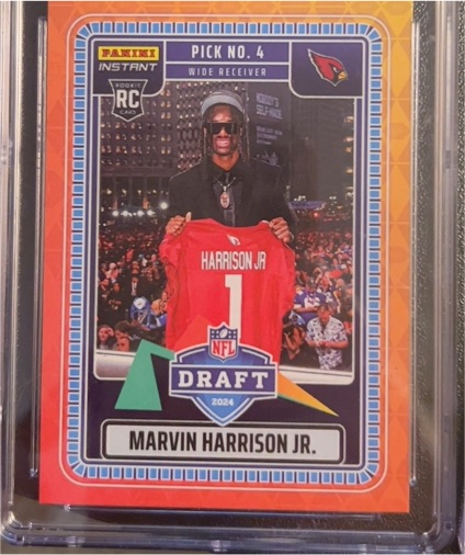 2024 Panini Instant NFL Draft Night #NFLDN-4 Marvin Harrison Jr. — front