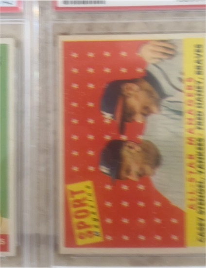 1958 Topps #475 Casey Stengel & Fred Haney All-Star Managers — front