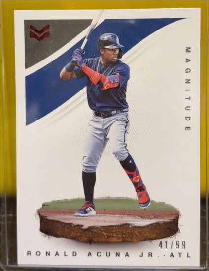 2020 Panini Chronicles Magnitude #7 Ronald Acuna Jr. — front