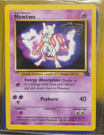 1999 Pokémon #3 Mewtwo — front