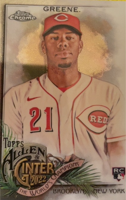 2022 Topps Allen & Ginter Chrome #209 Hunter Greene — front