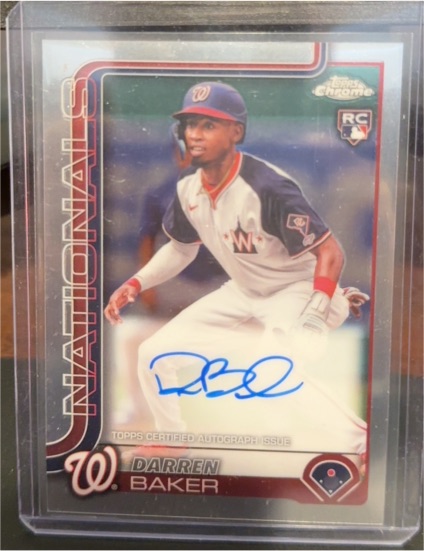 2025 Topps Chrome #RA-DB Darren Baker Rookie Auto Nationals — front