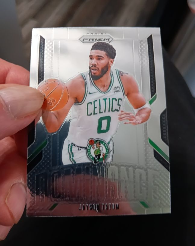 2024-25 Panini Prizm #13 Jayson Tatum Dominance Silver Prizm — front