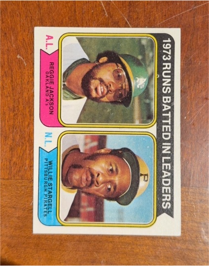 1974 Topps #203 Reggie Jackson / Willie Stargell — front