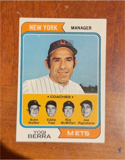 1974 Topps #179 Yogi Berra — front