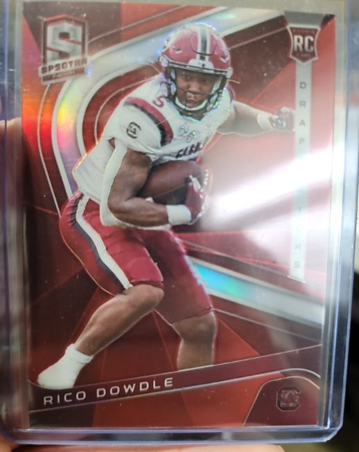 2020 Panini Chronicles Draft Picks Spectra #Rico Dowdle Rookie Card — front