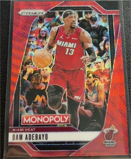 2024-25 Panini Prizm Monopoly #29 Bam Adebayo Red Wave — front