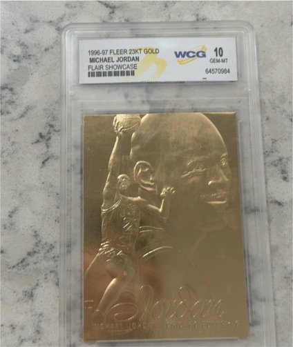 1996-97 Fleer 23KT Gold Michael Jordan Flair Showcase — front