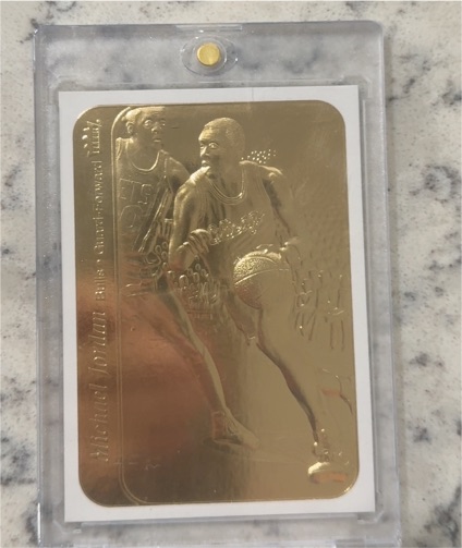 1998 Fleer 23KT Gold Michael Jordan 1986 Rookie Sticker — front