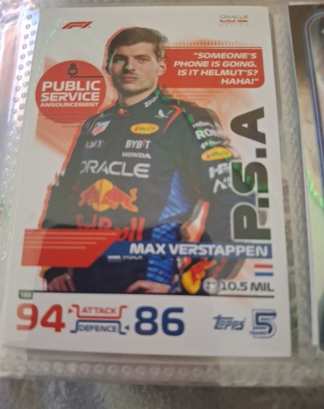 2024 Topps Turbo Attax #183 Max Verstappen — front