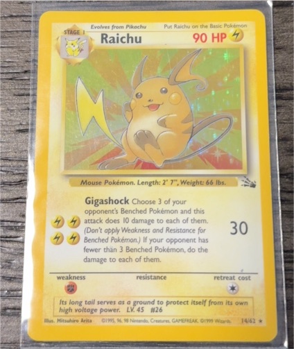 1999 Pokémon #14 Raichu — front