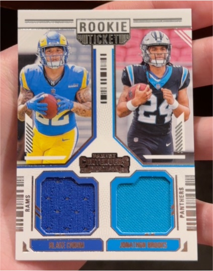 2024 Panini Contenders Rookie Ticket #DS-15 Blake Corum & Jonathon Brooks — front