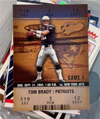 2003 Fleer Authentix #22 Tom Brady — front