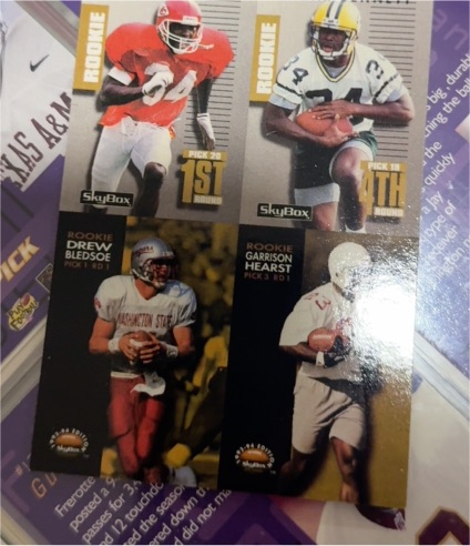 1996 SkyBox Premium #230 Drew Bledsoe / Garrison Hearst / Edgar Bennett / Dale Carter — front