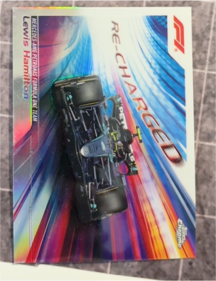 2024 Topps Chrome Formula 1 #RECH-6 Lewis Hamilton Re-Charged — front