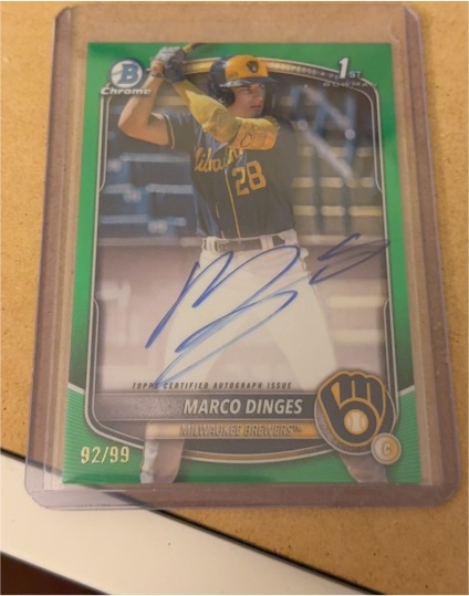 2025 Bowman Chrome #CPA-MD Marco Dinges — front