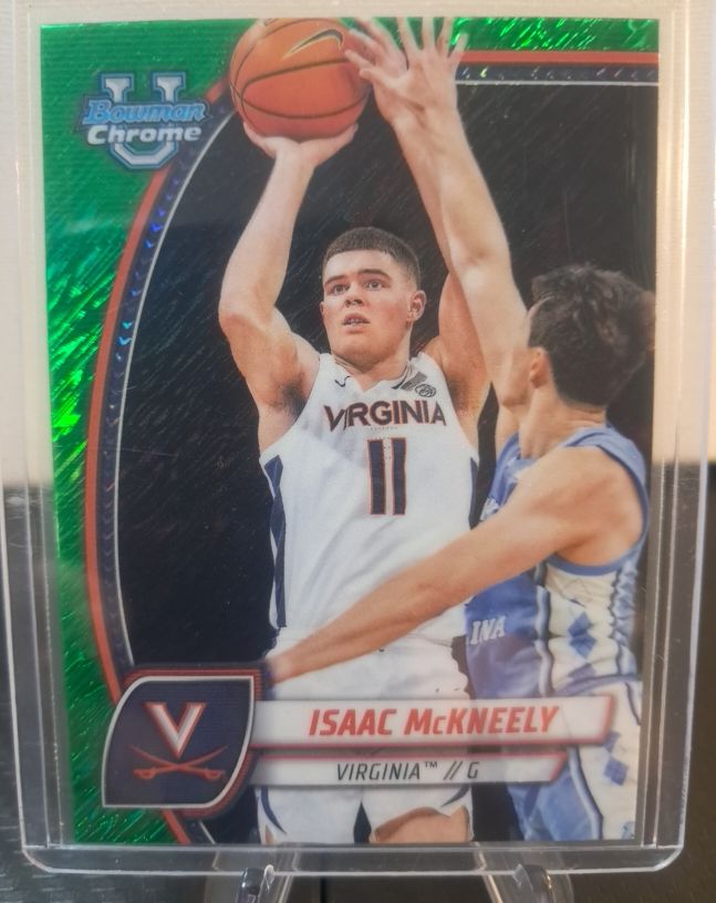 2024-25 Bowman University Chrome #91 Isaac McKneely Virginia Cavaliers — front