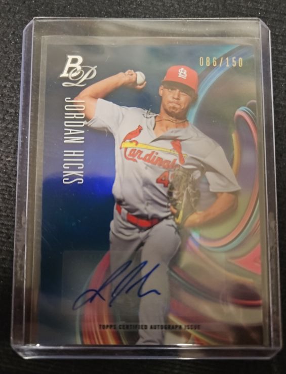 2018 Bowman Platinum Top Prospects #TOP-97 Jordan Hicks — front