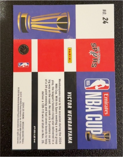 2024 Panini Prizm NBA Cup #24 Victor Wembanyama — front