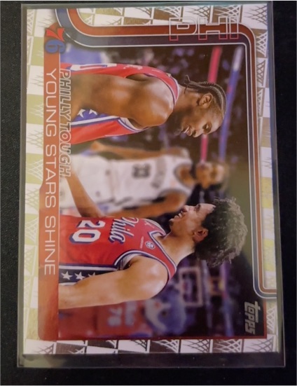 2025-26 Topps #275 Philly Tough: Young Stars Shine Tyrese Maxey & Jared McCain — front