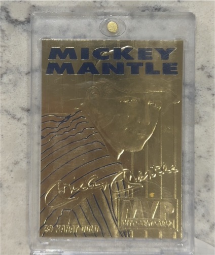 1996 Bleachers 23K Gold #7 Mickey Mantle — front