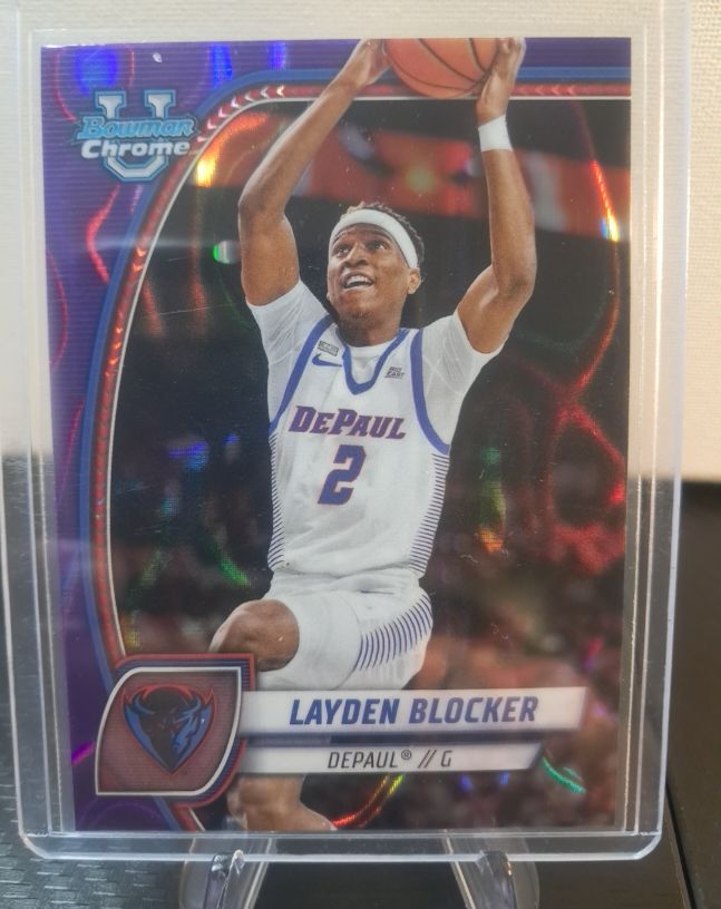 2024-25 Bowman University Chrome #95 Layden Blocker — front