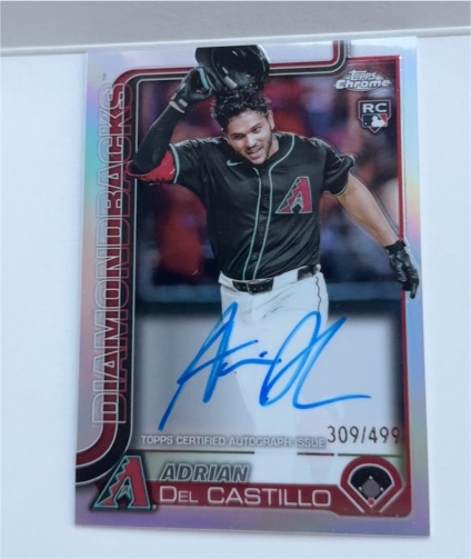 2025 Topps Chrome #RA-AD Adrian Del Castillo — front