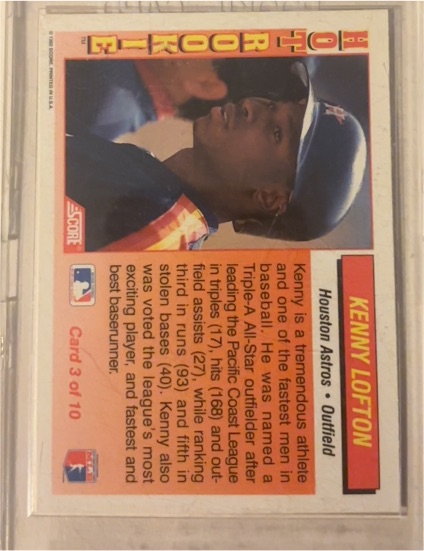 1991 Score #3 Kenny Lofton — front
