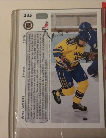 1992-93 Upper Deck #235 Peter Forsberg — front