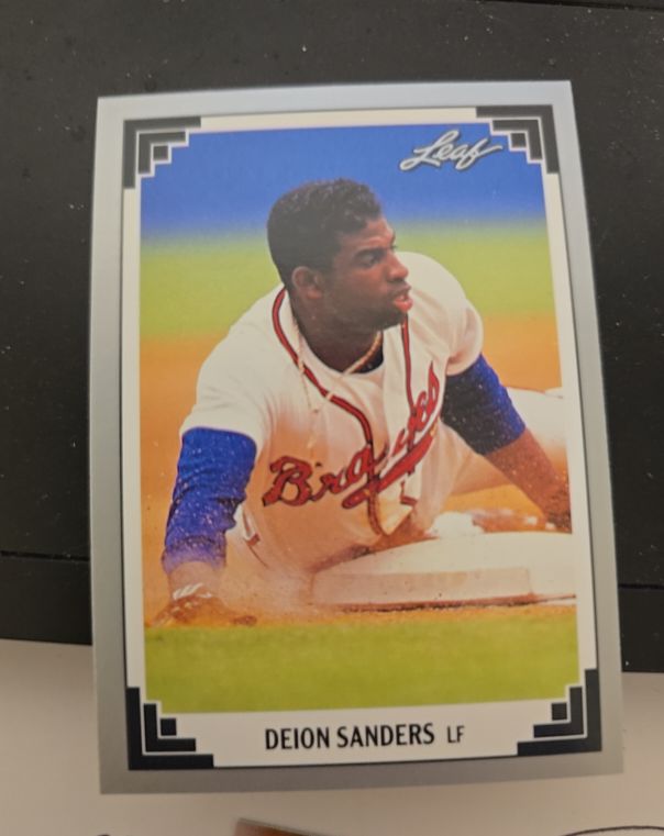 1991 Leaf #436 Deion Sanders — front