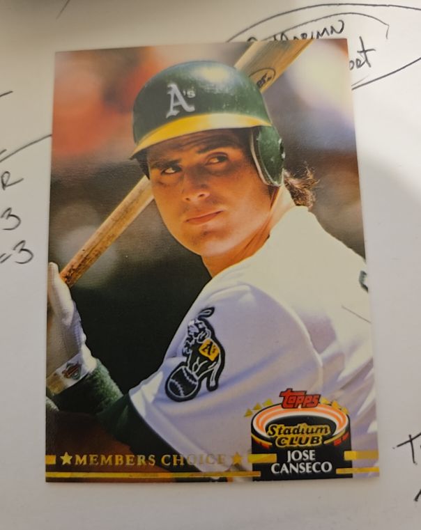 1992 Topps Stadium Club Members Choice #370 Jose Canseco — front