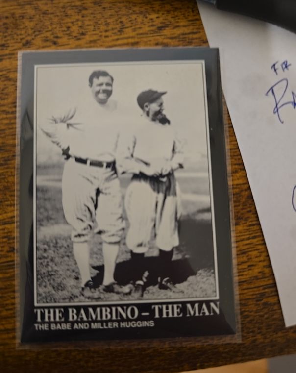 1992 Megacards Babe Ruth #124 The Babe and Miller Huggins — front