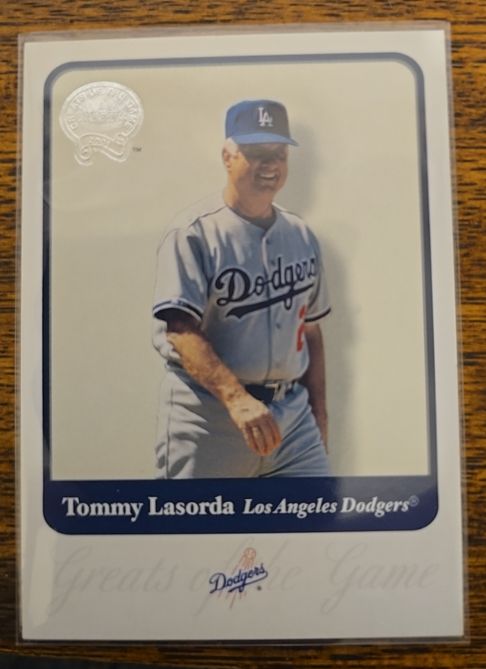2001 Fleer Greats of the Game #94 Tommy Lasorda — front