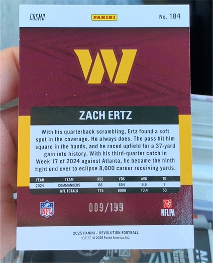 2025 Panini Revolution #184 Zach Ertz — front