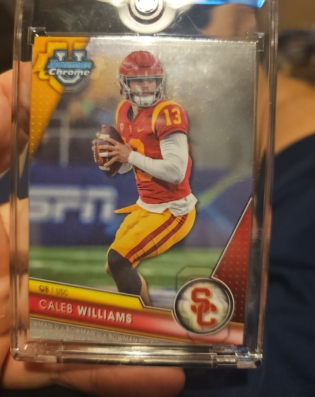 2023 Bowman University Chrome #1 Caleb Williams — front