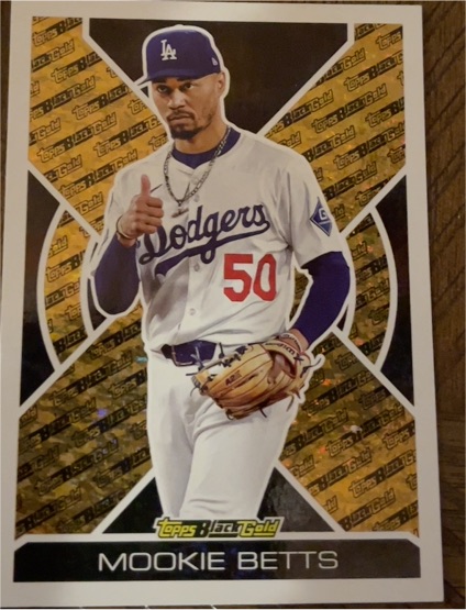 2025 Topps Update Black Gold #BG-21 Mookie Betts — front