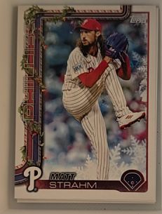2025 Topps Holiday #H71 Matt Strahm — front