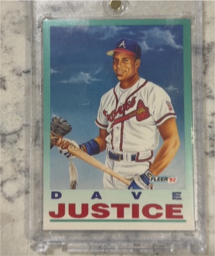 1992 Fleer #713 Dave Justice — front