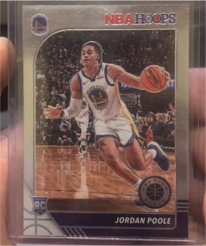 2019-20 Panini NBA Hoops Premium Stock #223 Jordan Poole — front