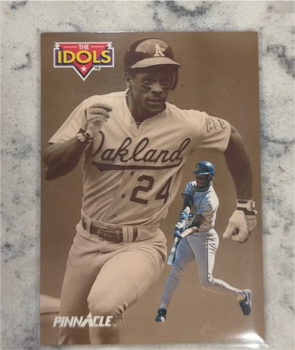 1992 Pinnacle The Idols #283 Rickey Henderson Ken Griffey Jr. — front