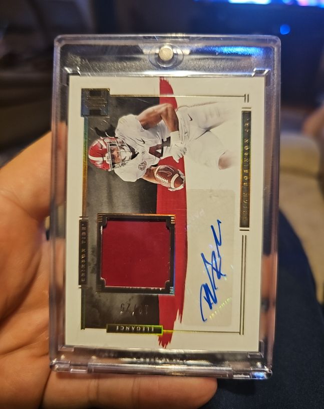 2022 Panini Chronicles Impeccable Elegance #41 Breece Hall Rookie Patch Auto — front