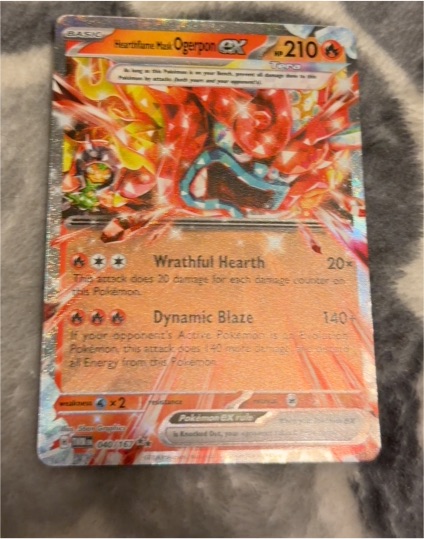 2024 Pokemon Hearthflame Mask Ogerpon ex #040/167 — front