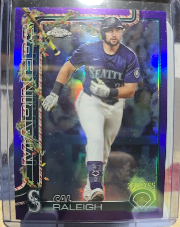 2025 Topps Chrome Holiday #H54 Cal Raleigh — front