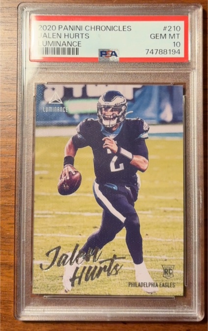 2020 Panini Chronicles Luminance #210 Jalen Hurts — front