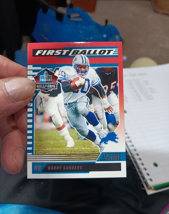2025 Score #8 Barry Sanders First Ballot — front